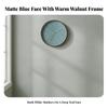 Silent Quartz Wall Clock Decorative Wooden Frame Battery-Powered