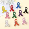 Red Awareness Ribbon Pins Love Care HIV AIDS Pink Ribbon Against Breast Cancer Lapel Badge Multi-coloured Dripping Oil Brooch