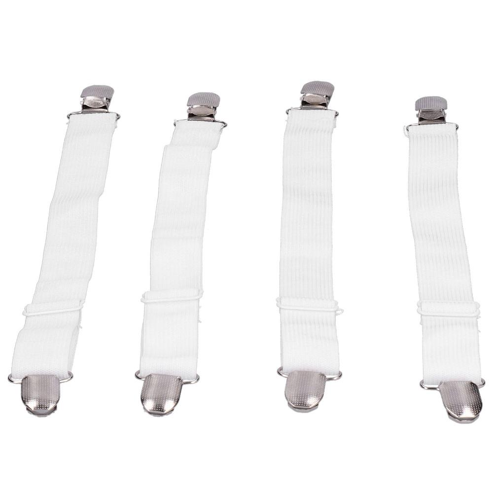 4Pcs Flexible Adjustable Bed Sheet Clips Durable Anti-slip Sofa Cushion Clips Sturdy Tablecloth Clips Home Use