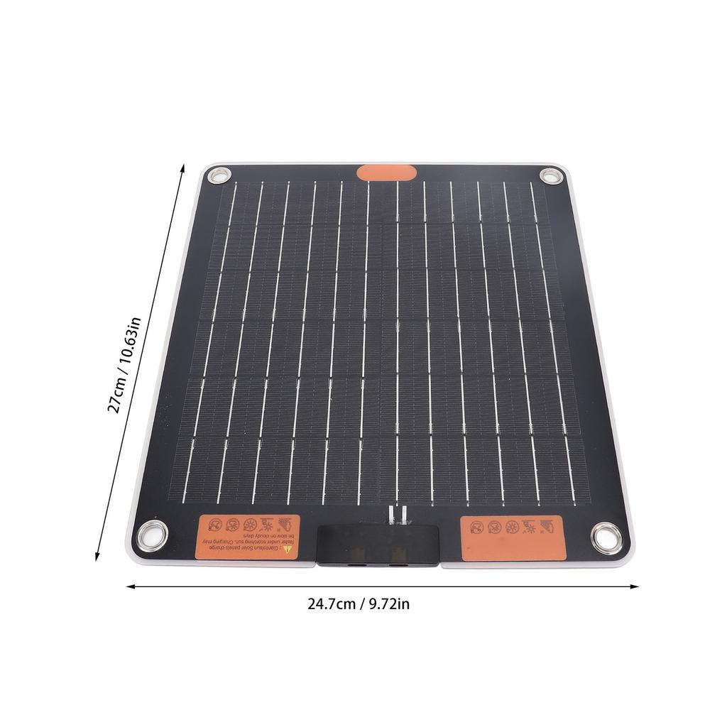 Solar Panel Double Sided 20W Dual TYPE C Output 5V 2A Ultra Thin Portable Solar Panel for Travel Camping
