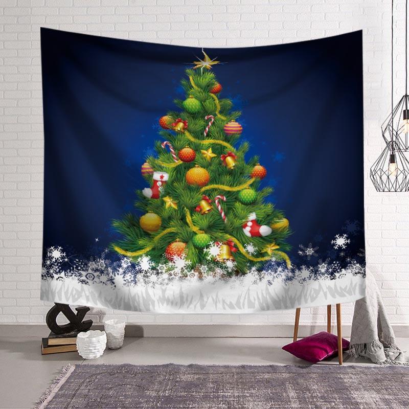 Christmas Snowman Print Pattern Tapestry Christmas Room Wall Decoration Background Fabric Home