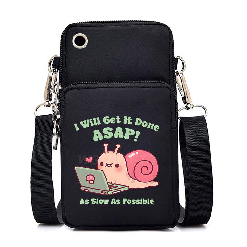 Casual mobile phone bag cute printing new messenger bag Korean version versatile small bag vertical change bag