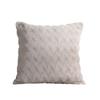 Blue Platinum Faux Rabbit Fur Throw Pillow