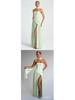 Strapless Long Dress with Slit Skirt