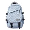Large Capacity Backpack Campus Schoolbag Commuter Plaid Backpack