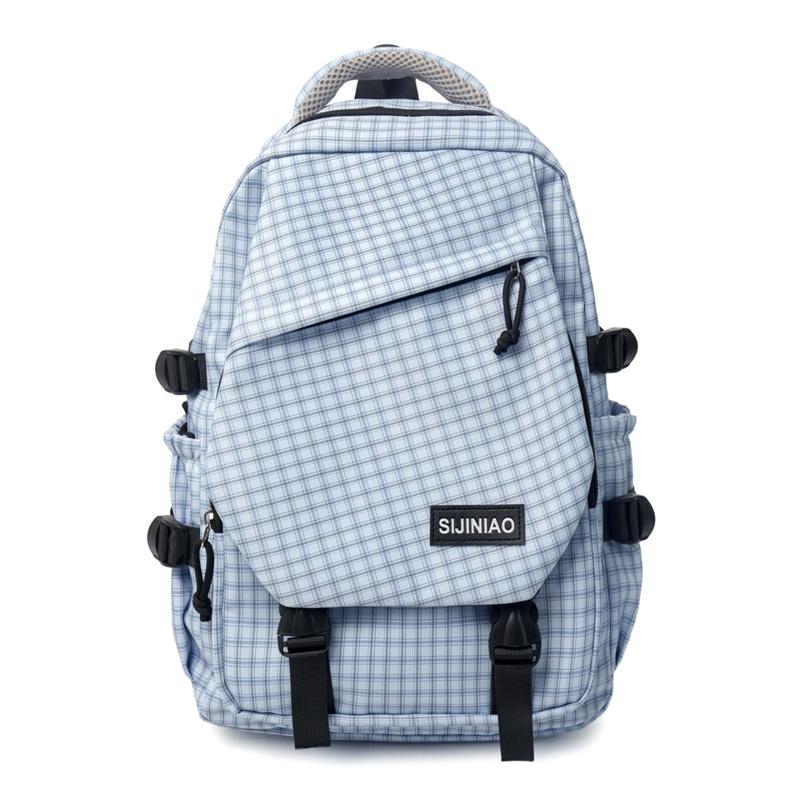 Mochila de Grande Capacidade Mochila Escolar para Campus Mochila Xadrez para o Trabalho