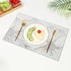 Rectangle Meal Mat PVC Dinning Table Mat Light Luxury Drain Mat  Home Hotel Decoration