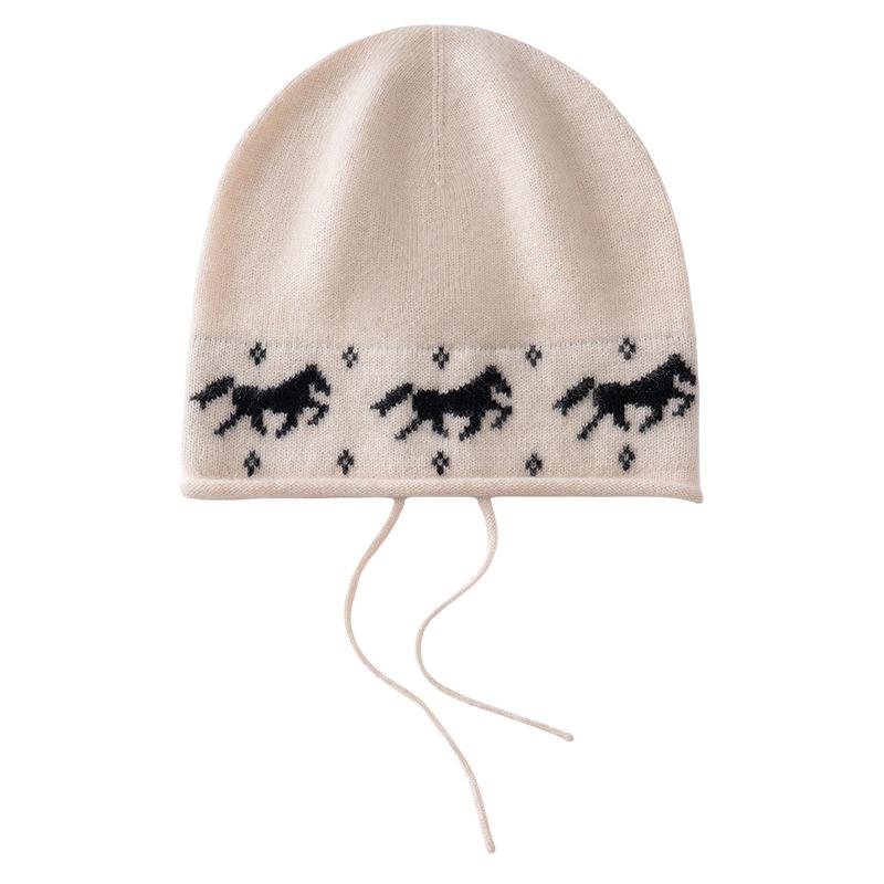 Lazy wind knitted pile hat women's autumn and winter fashion versatile warm bag head cold hat street style hat tide