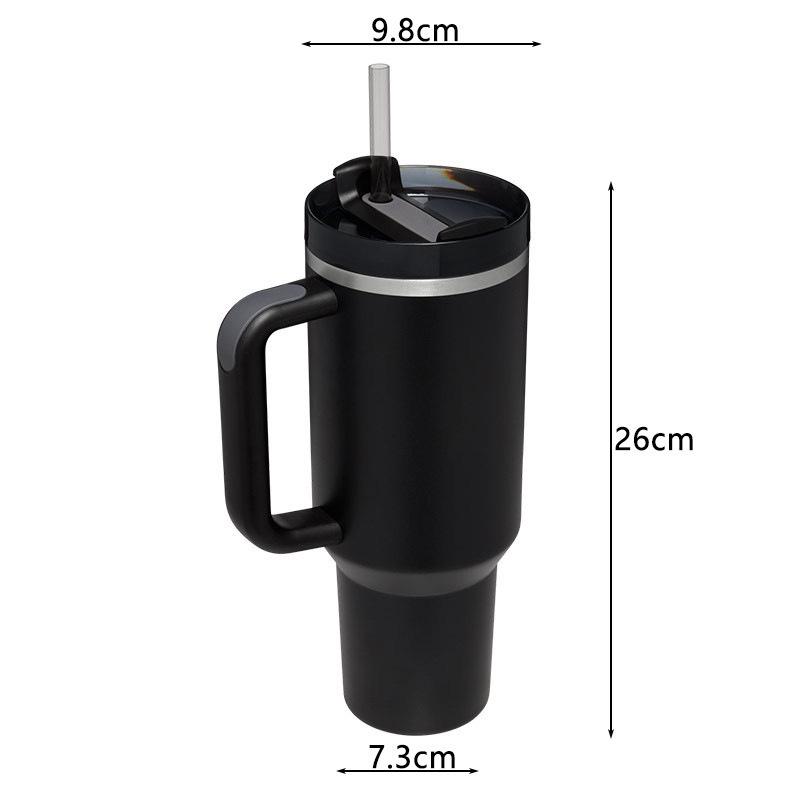 Kuangjie 40oz Ice Buster Becher, Großer 304 Edelstahl Isolierter Griffbecher