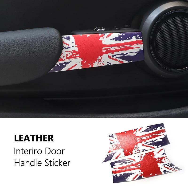 Car Interior Door Handle Knob Leather Sticker For Mini Cooper S F56 F55 R55 R56 R57 R58 R59 Car Interior Stickers Accessories
