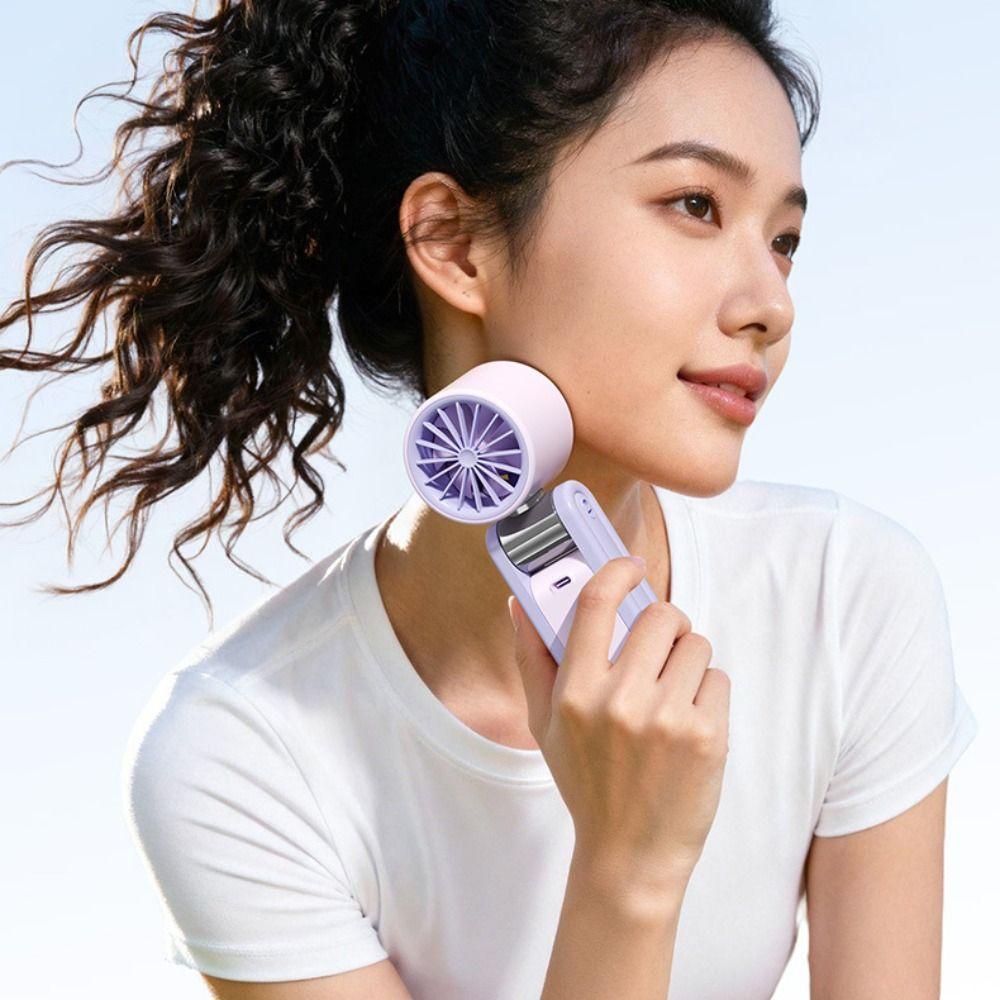 Digital Display Mini Pocket Fan Foldable Design Folding Cooling Fan Portable Desktop Fan  Home Use