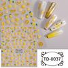 3pcs 5D Summer Lemon Nail Art Sticker Emboss Fruit Self-Adhesive Nail Decals Nails DIY Manicure Decoration for Girls and Women