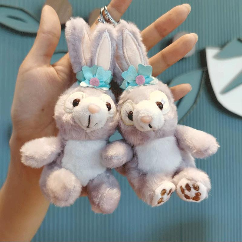 Adorable Bunny Plush Keychain Cartoon Doll Backpack Charm Cake Gift Bouquet