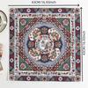 2Pcs 43x43cm 100% Cotton Vintage Flower Printed Lady Bandana Women Handkerchiefs Sweat Wiping Hand Towels
