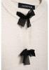 SHEIN Women's Autumn Bow Brooch Knitted Cardigan & Half Skirt Set: European-American Style.