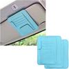 2PCS Small Leather Car Sun Visor Organizer, Multifunctional Auto Visor Document Holder With Sunglasses Clip, Universal Car Interior Organizer For