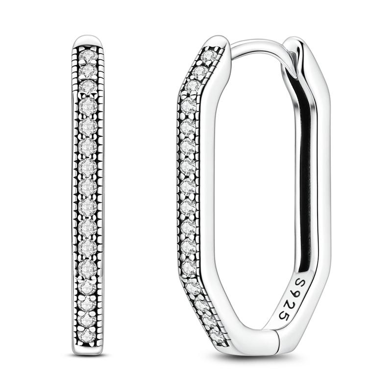 New 925 Silver Earrings Simple Bow Strawberry Butterfly Hoop Stud Earrings for Wedding Party Women Jewelry Girls