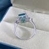 Tancise Jewelry Synthetic 8 * 12 Palaiba S925 Sterling Silver Ring