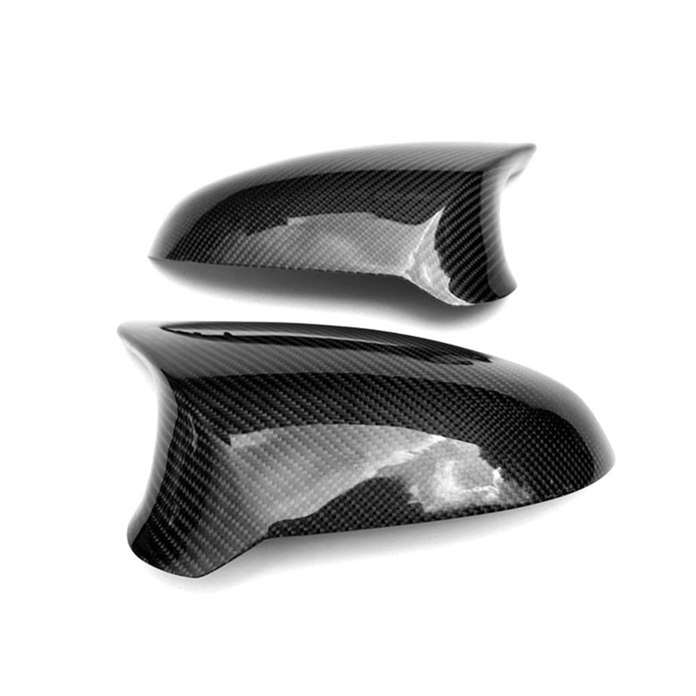 Pair Real Carbon Fiber Car Side Rear Mirror Cover Caps For BMW M3 F80 M4 F82 F83