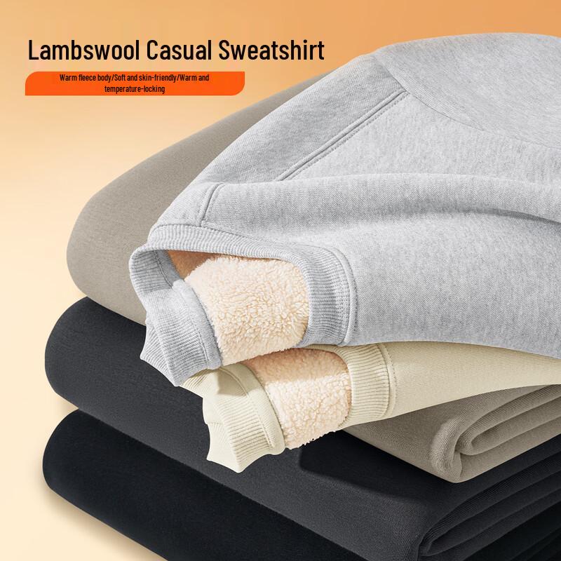 Jeanswest Men's Fleece Lined Crew Neck Pullover Sweatshirt