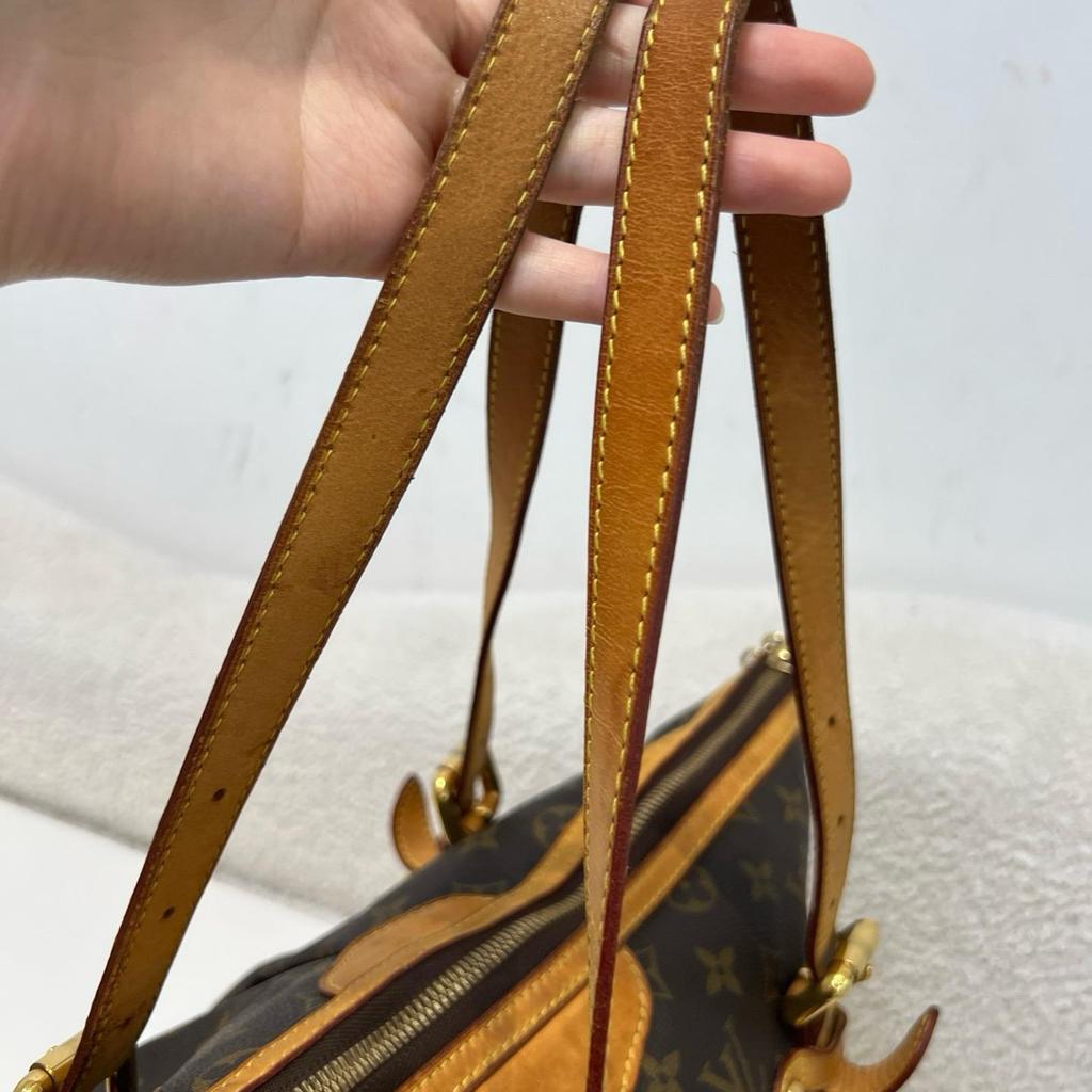 [Pre-Owned] Palermo Large Brown Coated Canvas Monogram Shoulder Bag - Very Good #1F4MXHH