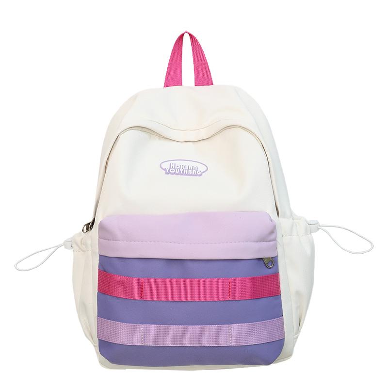 

Женский рюкзак с контрастной строчкой, школьный рюкзак для учеников средней школы Small фиолетовый