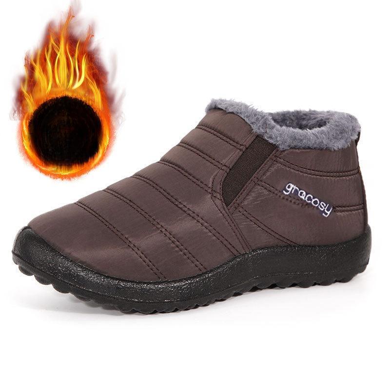 Botas de Invierno Ultra Cálidas Suela Gruesa Antideslizante Aislamiento de Grado Ártico Tacón Bajo Punta Redonda Color Sólido Diseño Minimalista