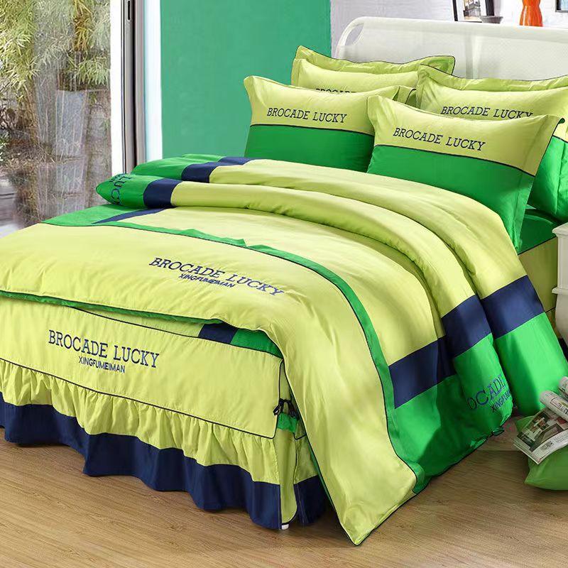 King Size/Queen Size/Twin Size Lakan Quilt Cover Örngott Fyrdelad Set Förtjockning Sovrum Enkel Sängkläder Hög kvalitet