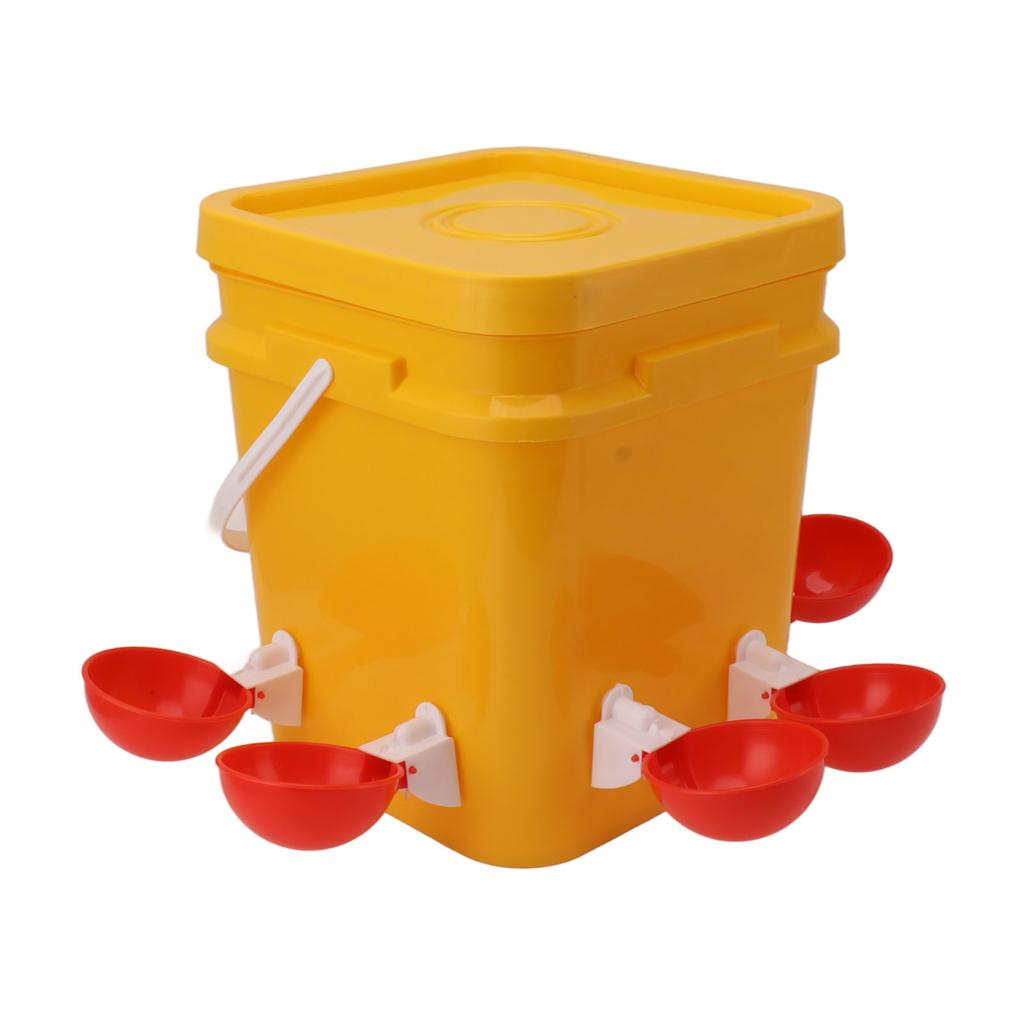 Automatic Chicken Waterer Cup with 12L Handheld Barrel Poultry Drinking Equipemnt for Goose Duck