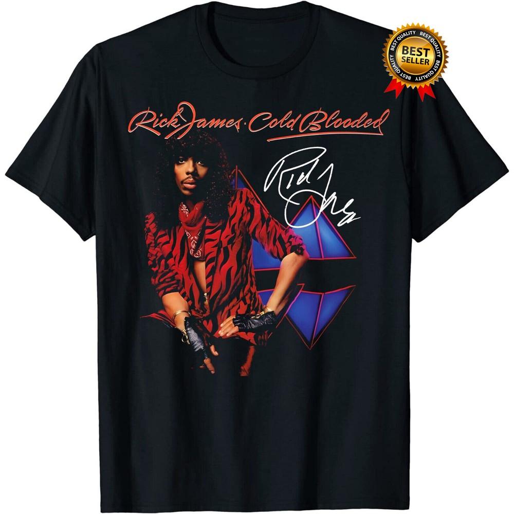 ГОРЯЧАЯ хлопковая футболка унисекс с коротким рукавом Rick James Cold Blooded XXXXL