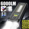 Mini-Taschenlampe LED Wiederaufladbar Tragbar COB Arbeitslicht Leistungsstarke Laterne mit Starkem Magnet Notstrombank Outdoor