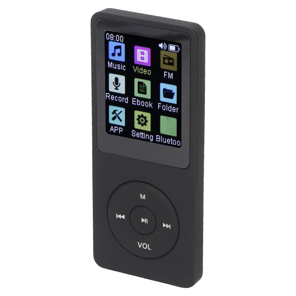 Bluetooth MP3 přehrávač 1,8palcový barevný displej vestavěný reproduktor čtečka elektronických knih záznamník kapesní
