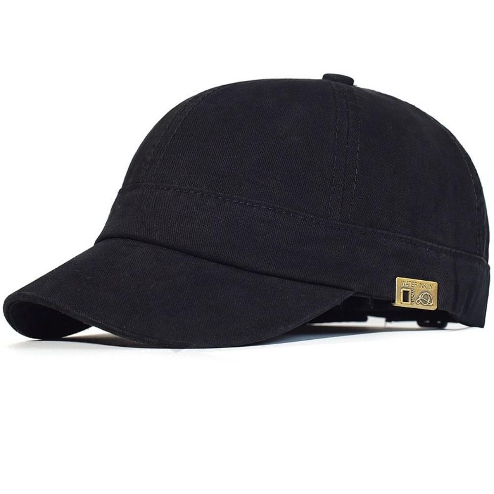 Casual Cotton Short Brim Baseball Cap Soft Adjustable Dad Hat Breathable Trucker Style Low Profile Cap Four Seasons