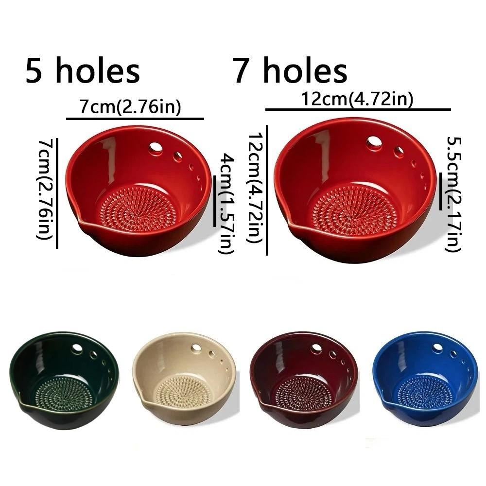 Easy To Use Manual Garlic Grater Bowl 2-in-1 Handmade Garlic Grinder Resin Compact Herb Stripper Bowl Meal Preparation