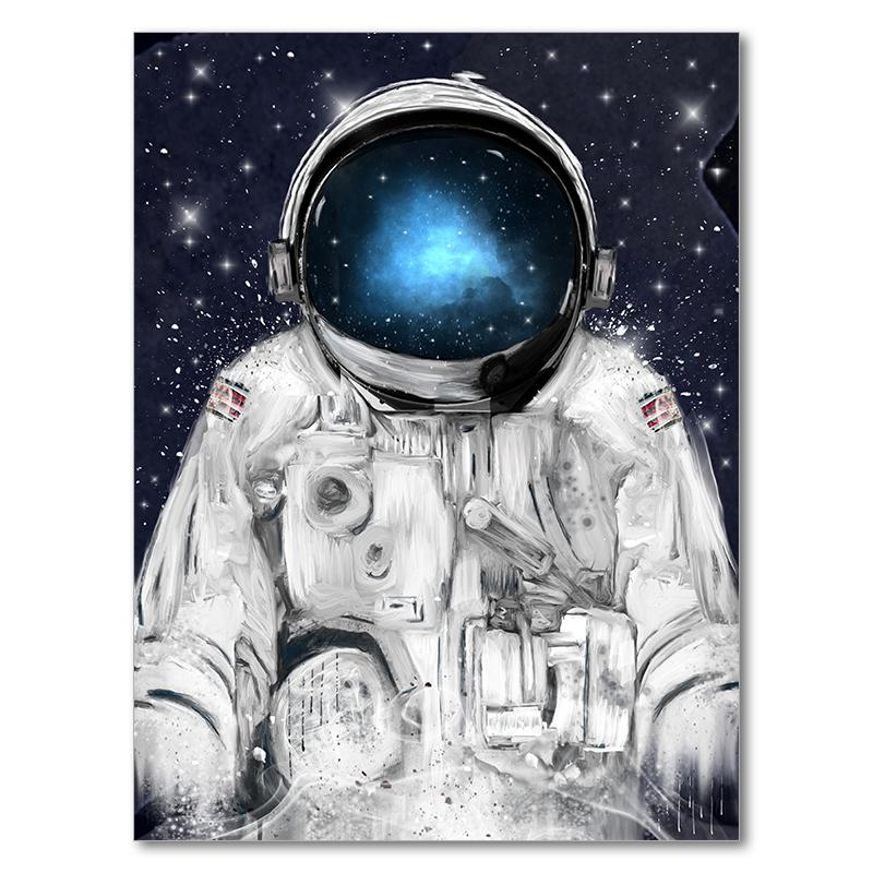 Kids Baby Nursery Room Decor Space Planet Art Print Canvas Painting Pictures for Wall Toile Decoration Murale Paintings Mural