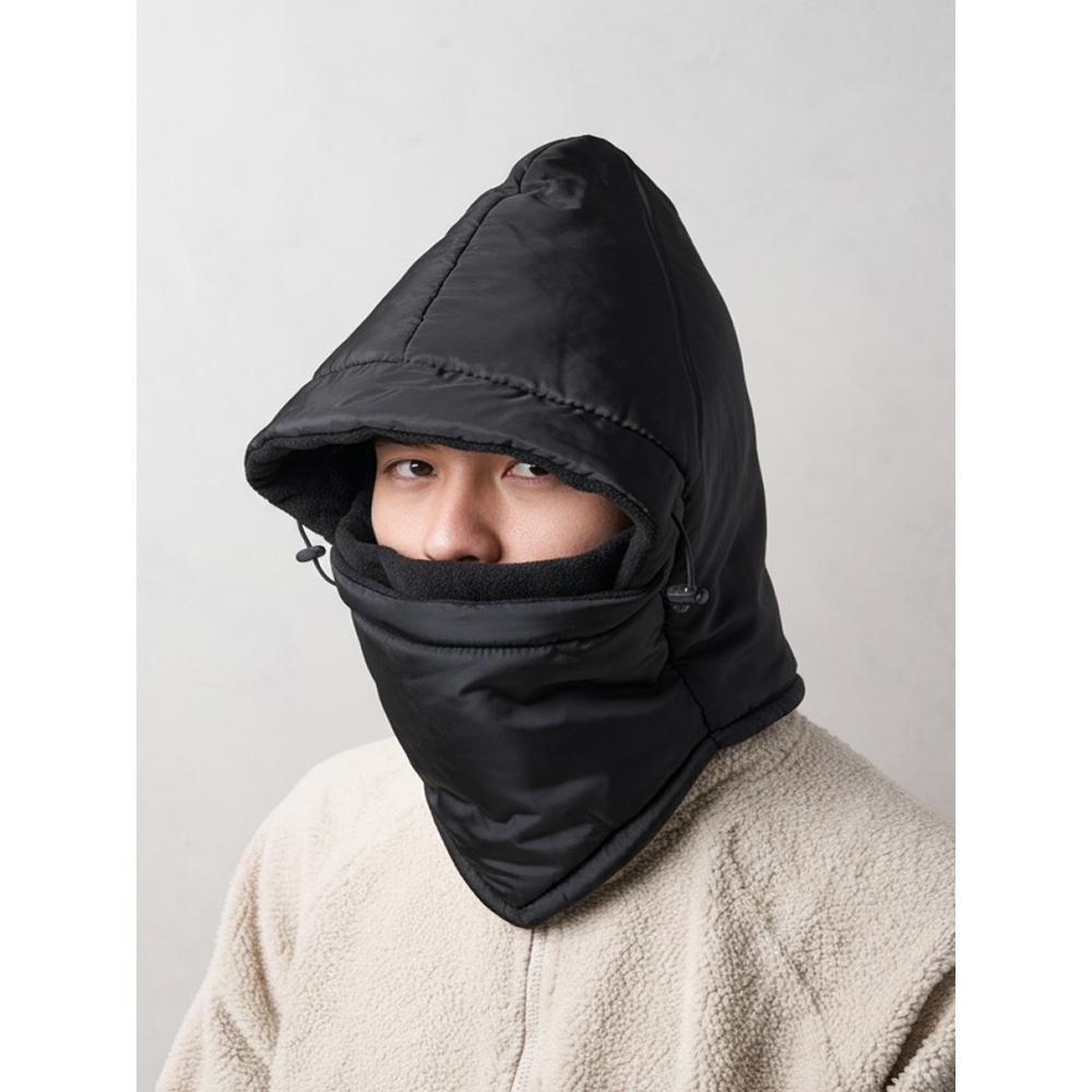 Daiso Double Padded Hooded Warmer Black