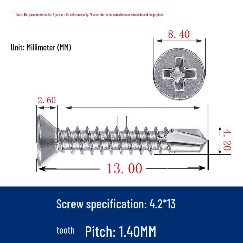 410 Stainless Steel Countersunk Self-Drilling Screws
