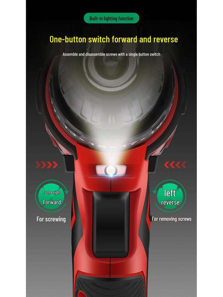 Compact Rechargeable Lithium Handheld Drill & Electric Screwdriver