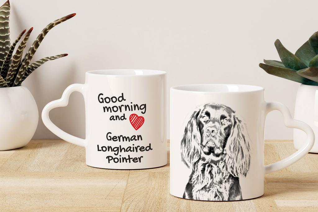 German Wirehaired Pointer I - cup with a dog, adorable cup with a heart-shaped handle, universal gift from the Art-Dog brand