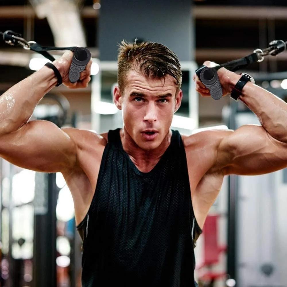 Multifunction Gym Resistance Bands Handles Anti-slip Grip Strong Nylon Webbing Fitness Grip Puller Handle Gantry Accessories