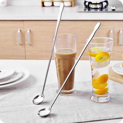 Lingură cu miere Creativ Rotund Accesorii de Bucătărie Lingură cu Mâner Lung Lingură Lungă pentru Amestecare 1 buc Linguriță pentru Cafea Oțel Inoxidabil Accesoriu Bijuterii