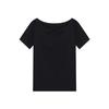 Sexy Pure Style White Slanted Shoulder Off-shoulder T-shirt Short Sleeve New Loose and Thin One-word Shoulder Spice Girl Top