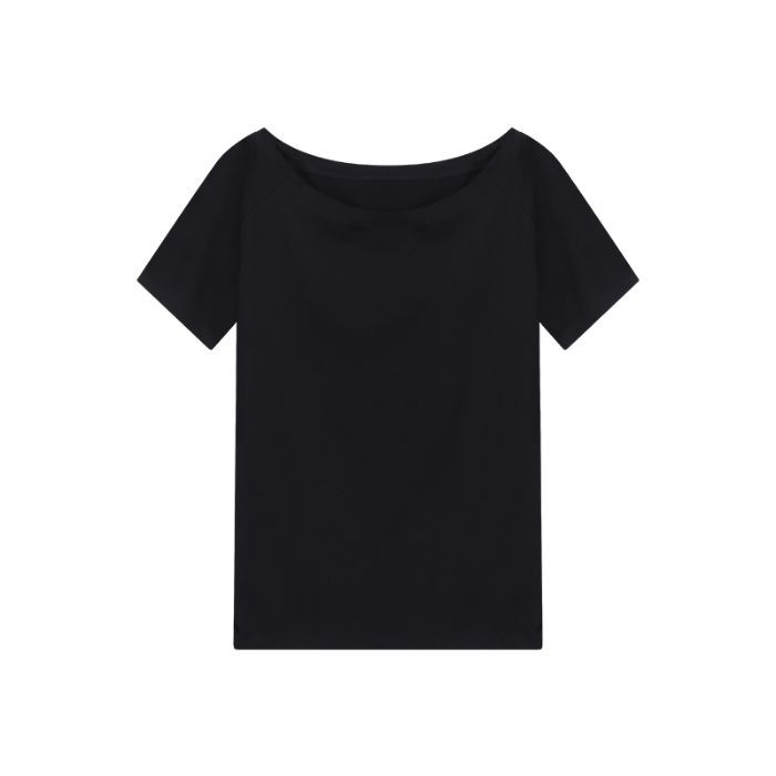 Sexy Pure Style White Slanted Shoulder Off-shoulder T-shirt Short Sleeve New Loose and Thin One-word Shoulder Spice Girl Top