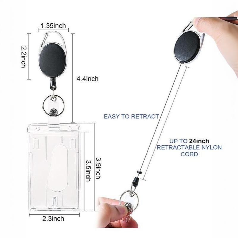 Wasserdichter Klarer Kunststoff PVC ID-Karten Namensschildhalter Transparente Visitenkartenhülle Für Schule Büro