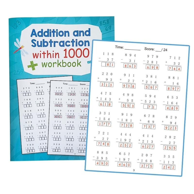 Структурированная рабочая тетрадь по математике для практики умножения и деления Дружелюбная бумага Постепенные уровни сложности