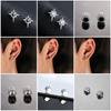 Super Flash Zircon Personalized Mango Magnetic Stud Earrings Unisex No Ear Piercing Fashion Versatile Earrings