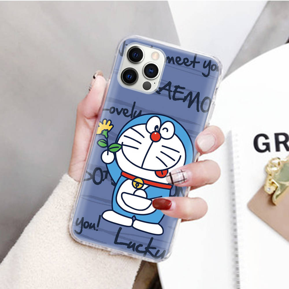 JW82 Doraemon Transparent Case for Samsung A04 A14 A23 M33 M53 Realme 10 9 C35 C55 VIVO Y02 X80 Infinix Hot 30 Note 11 Tecno Spark 8P Pro
