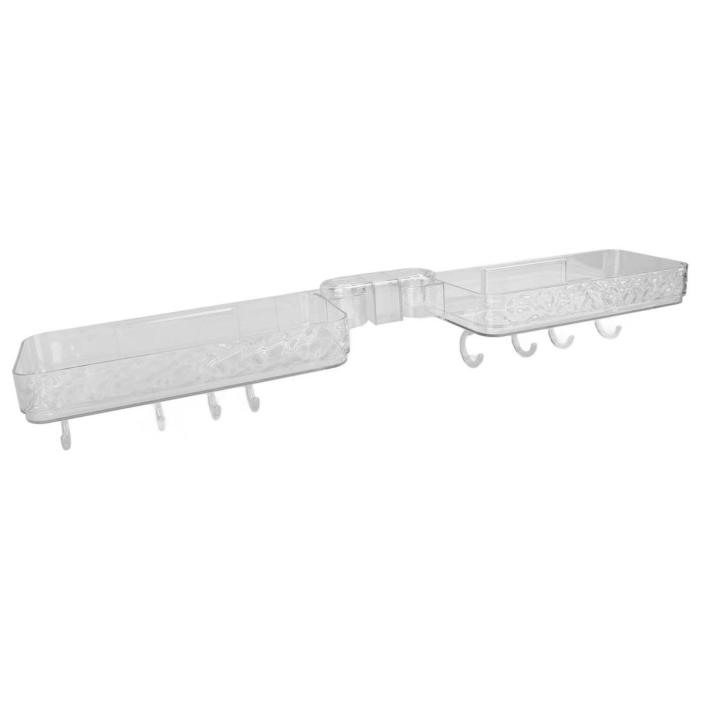 Wall Mounted Sink Caddy Water Resistant Foldable Sturdy Versatile Shower Rack Shelf Organizer for Bathroom Kitchen