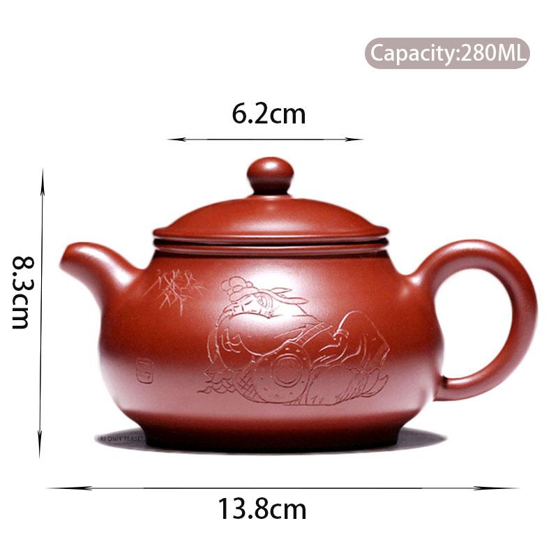 

280ml Chinese Yixing Purple Clay Teapot Famous Handmade Zisha Tea Pot Household Beauty Tea Infuser Kettle Tea Set Teaware