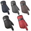 Down Cotton Gloves for Men and Women In Winter Warm Motorcycle Riding Waterproof Cold Proof Plus Velvet Thickened Outdoor Ski Gloves